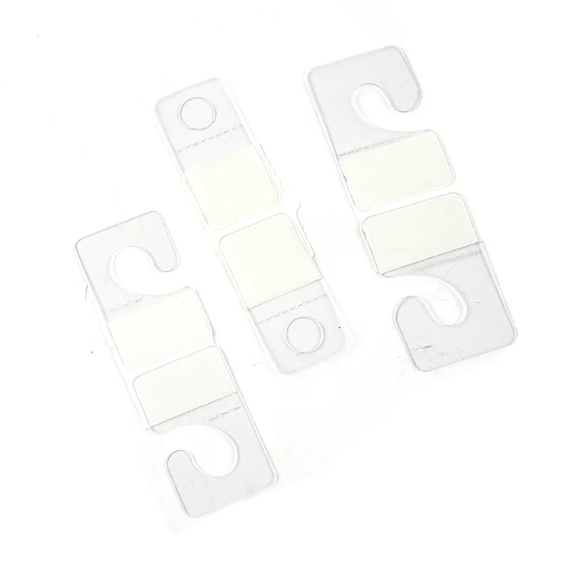 PVC Slot Hole Adhesive Hang Tags Hook Merchandise Box Bag Hangers Display PVC Aircraft Hole Hook 100pcs adhesive hook handbag hanger plate hangers