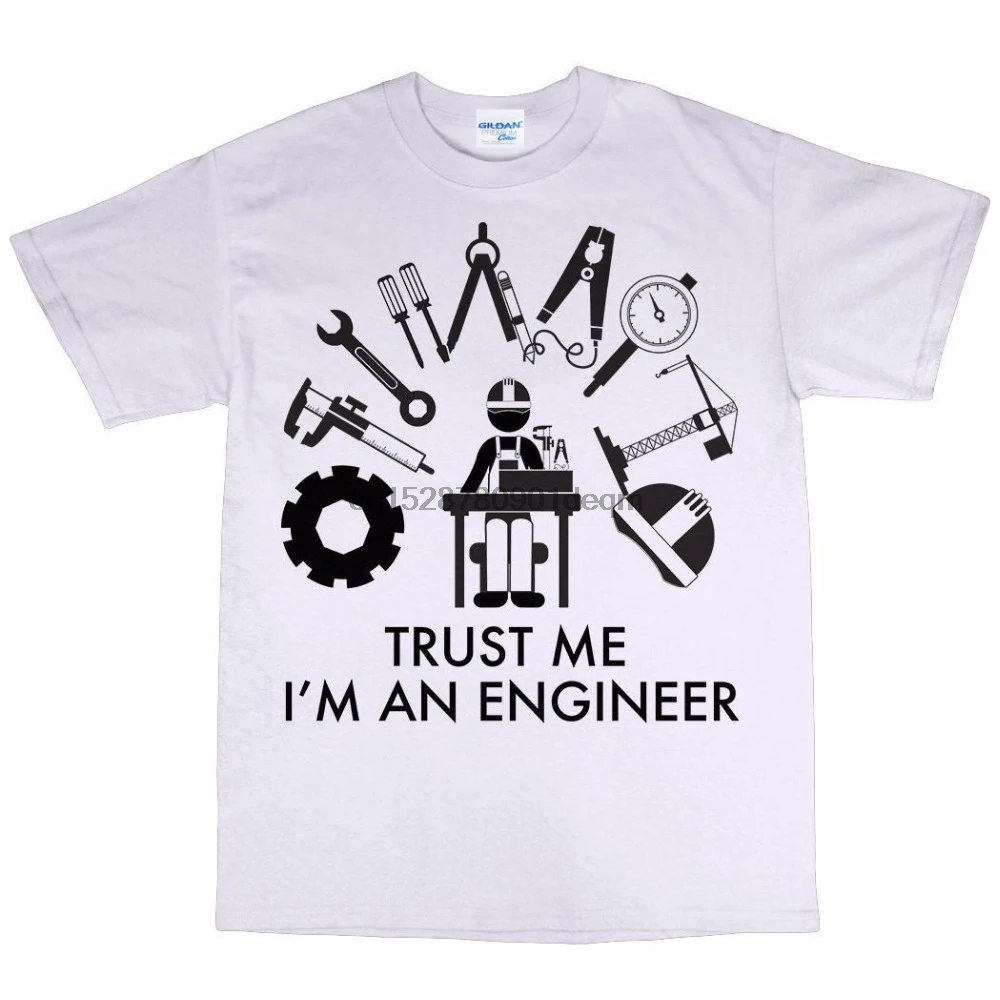 Casual brand Clothing high quality male T shirt Trust Me Im An Engineer
