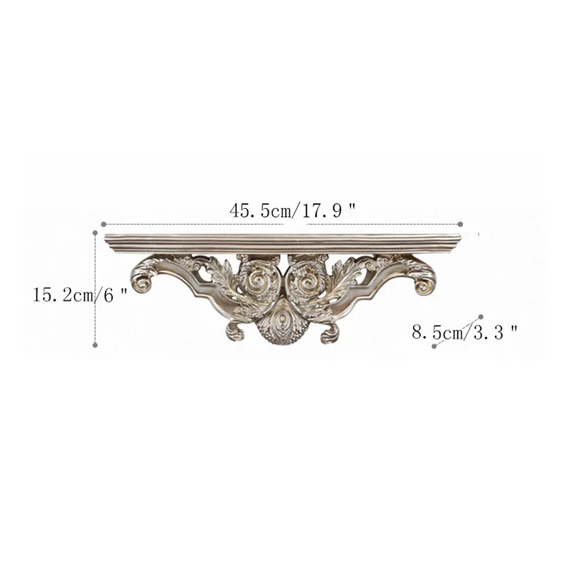 European Creative Sundries Holder Wall Hanging Resin Three-dimensional Storage Racks Partition Shelf Living Room Wall Decoration