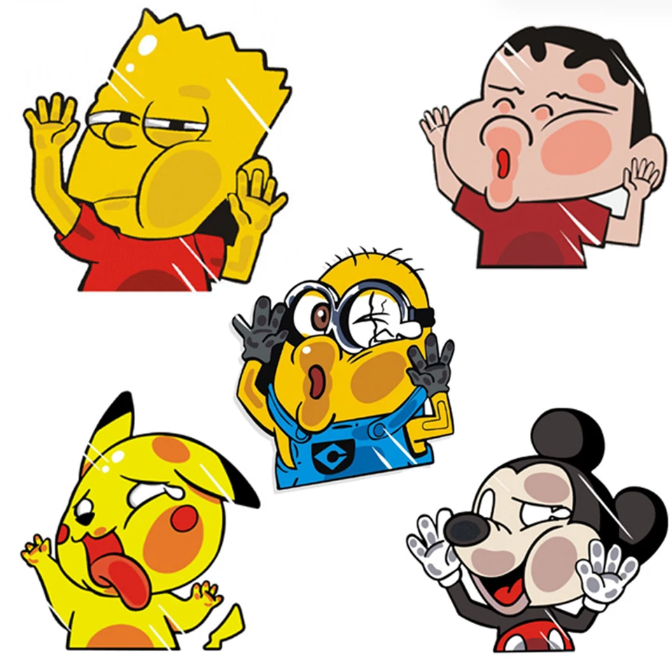Cartoon Stickers Ornaments Car Accessories for Girls Hanging Pendant Dashboard Decoration Funny Hit The Glass Scratch Occlusion
