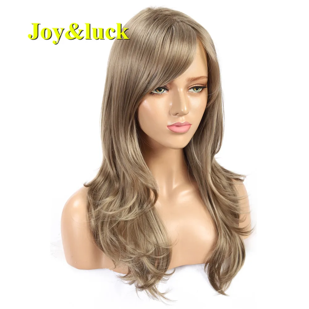 Длинный светлый синтетический парик Joy & luck парики с естественной волной