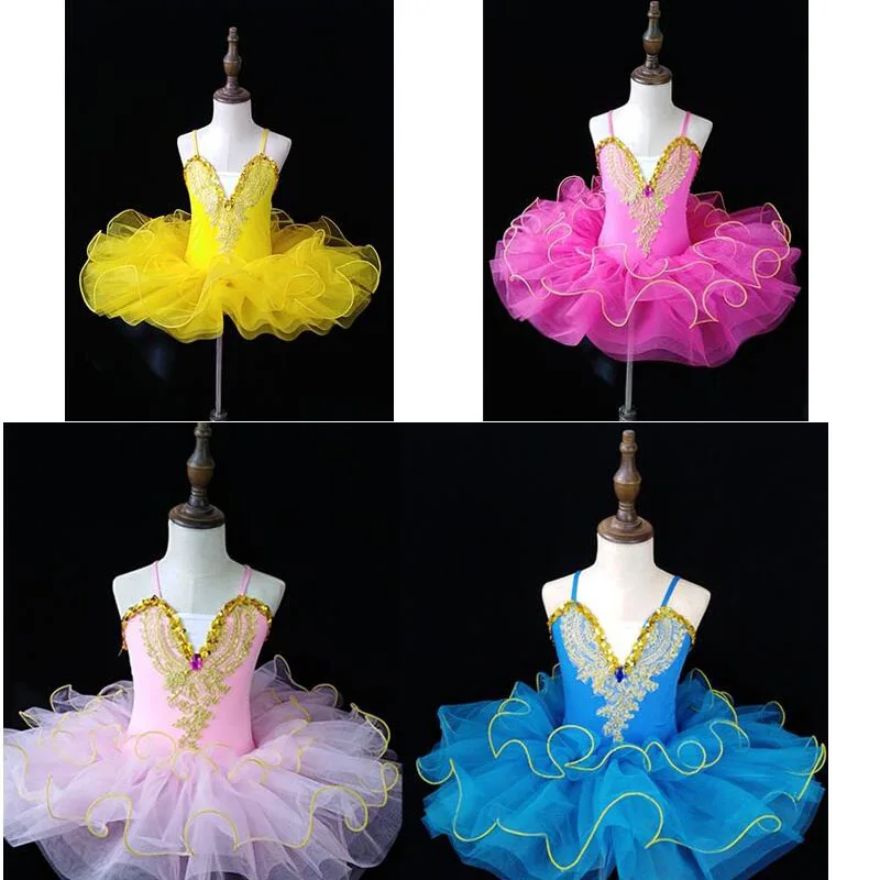 Балетное танцевальное платье для девочек, костюм белого лебедя, озеро, балетная пачка, детское балетное платье, детская балетная пачка