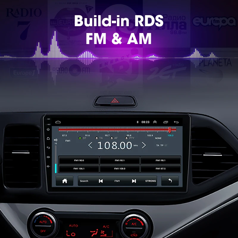 " 2DIN Android 8,1 2G+ 3 2G автомобильный Радио мультимедийный плеер для KIA PICANTO Morning 2011- навигация gps головное устройство поддержка BOSE
