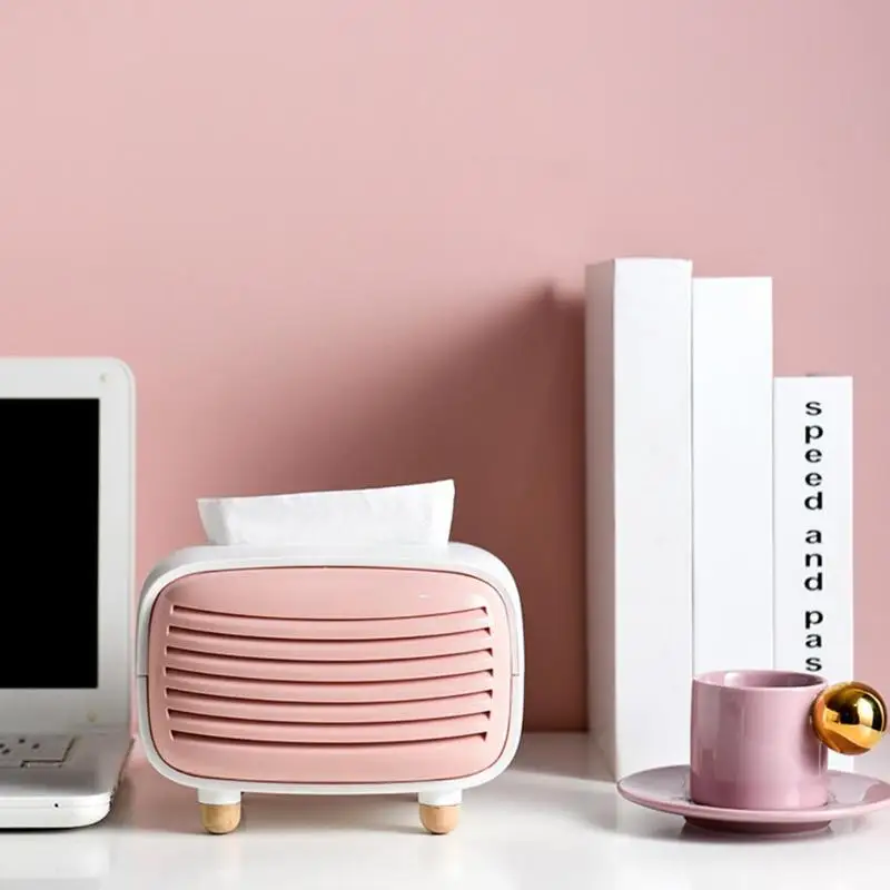 Прочный тканевый ящик для хранения креативной формы радио водонепроницаемый современный простой бумажный держатель для полотенец коробка для домашнего стола аксессуары