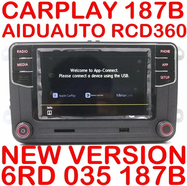 Automotive Parts & Accessories Car Stereos & Head Units 6.5" MIB Autoradio  RCD330 Plus CarPlay Car Stereo Version 6RD 035 187B For VW strong.rs
