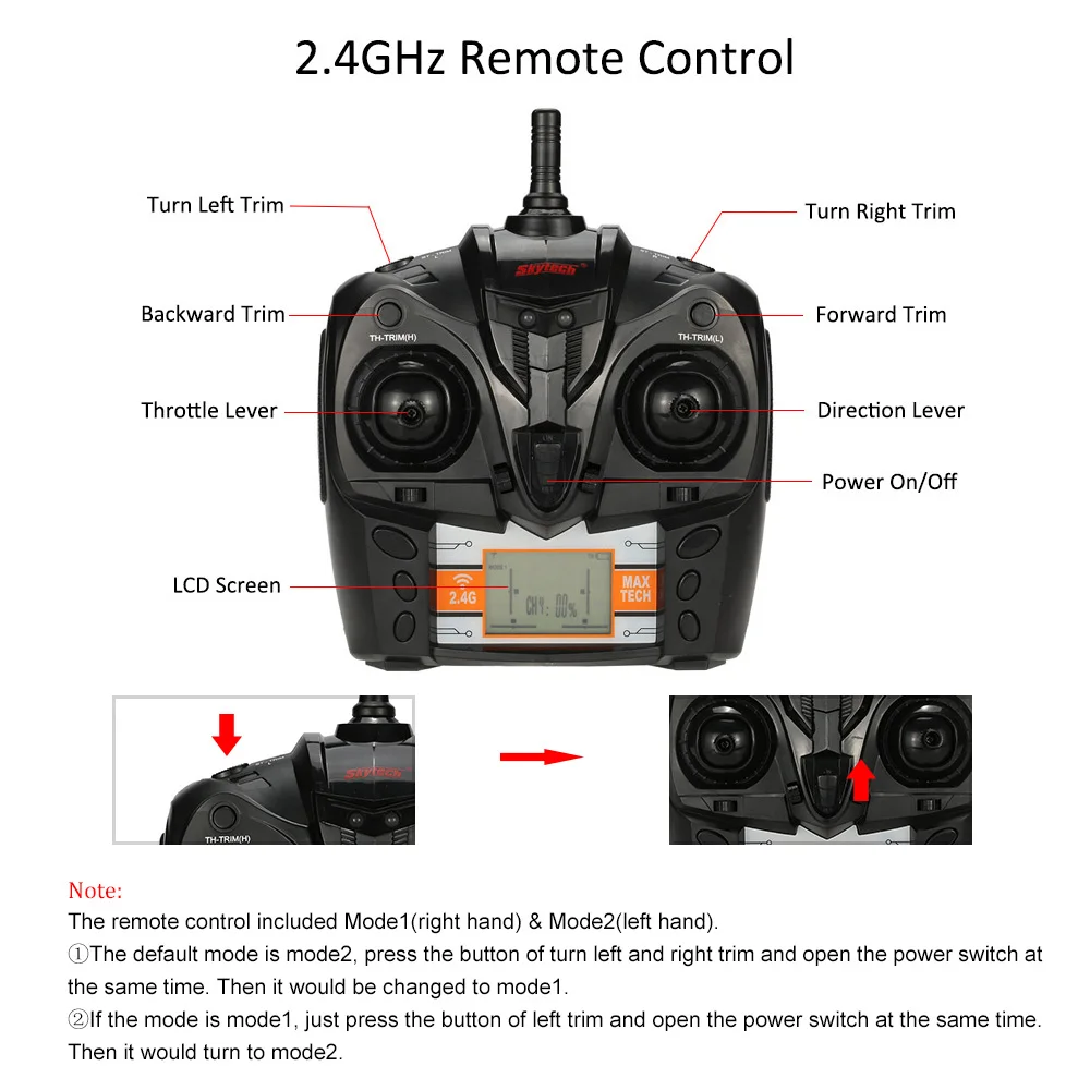 Skytech H100 2,4G RC лодка 180 градусов флип 20 км/ч высокоскоростной Электрический пульт дистанционного управления лодка игрушки для детей