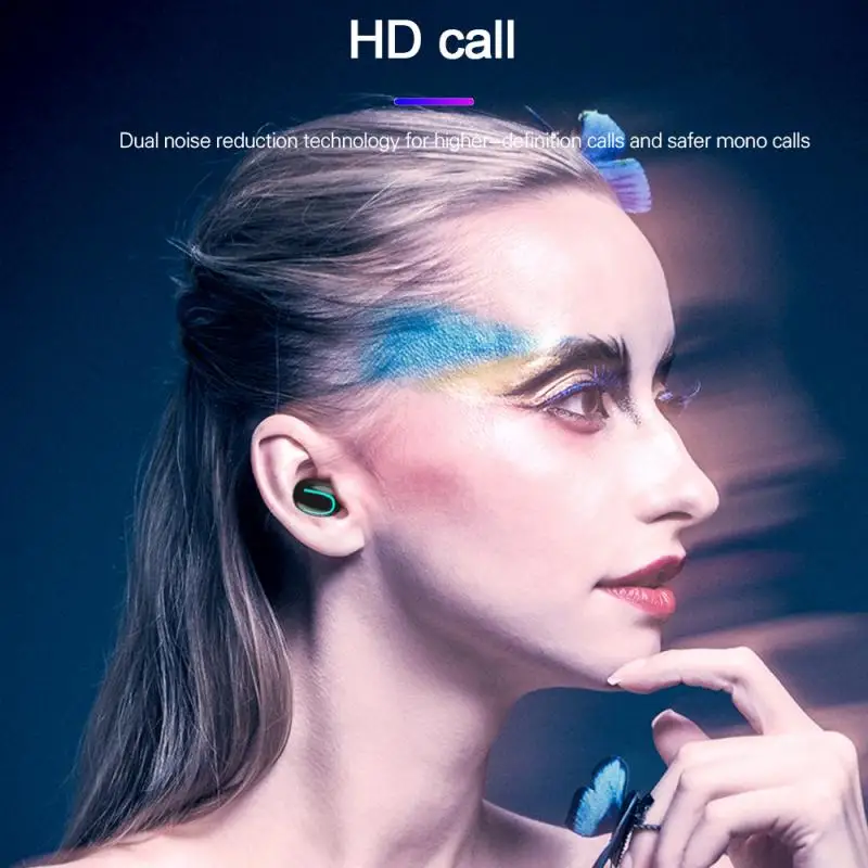Q82 V5.0 Bluetooth стерео наушники беспроводной IPX7 водонепроницаемый сенсорный наушники гарнитура 2200 мАч батарея светодиодный дисплей