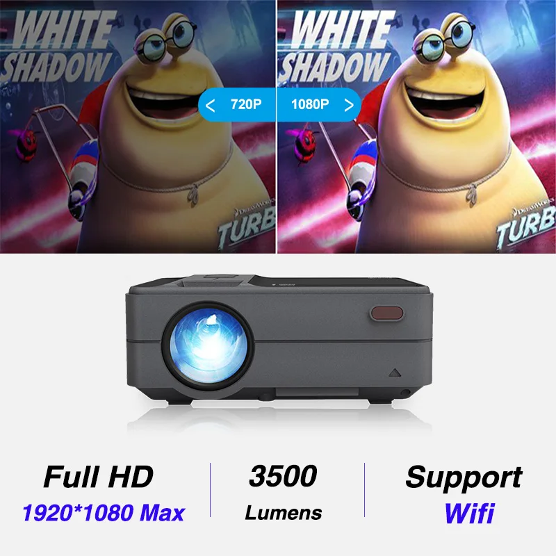  Caiwei C180 Smart Mini Projectorhd Mobile TV Android Small Beamer Projector In Home Theater Project - 4000250019449