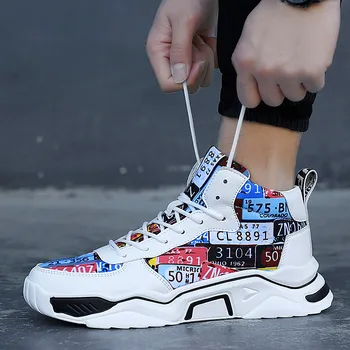 

Man Casual Shoes Hight-top Sneakers Spring Breathable Man Fashion Shoes Leisure Flat Zapatillas Hombre Loafer Trend Summer Shoes