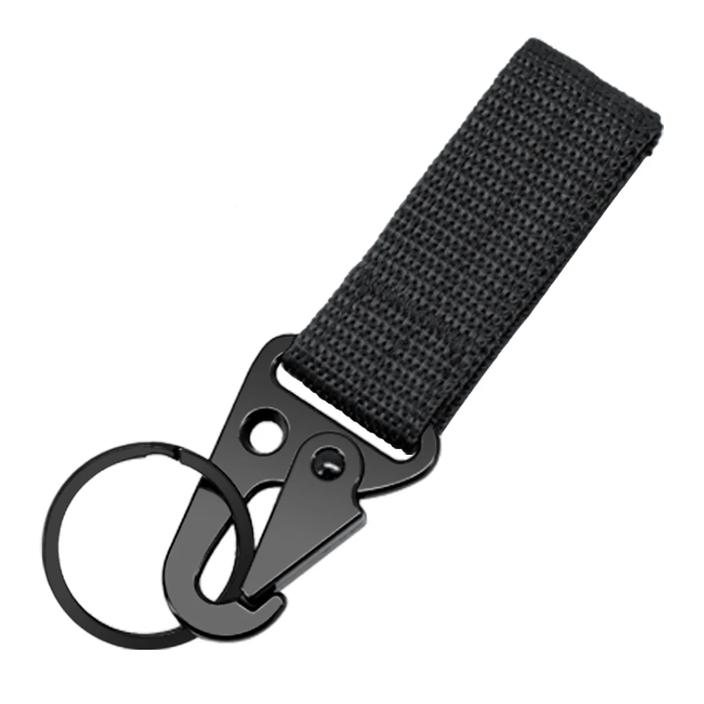 DOOPAI Men's Belt Multi-Function Outdoor Tactical Nylon Webbing Belt Key Hang Buckle Mountaineering Portable Eagle Hook Hook