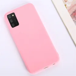 Candy Solid Color Matte Silicone Case - Ultra-Thin, Soft TPU Back Cover for A02S (Pink)