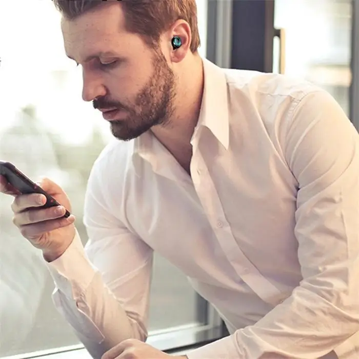 Беспроводная bluetooth-гарнитура, водонепроницаемые музыкальные наушники 3500 мАч с зарядкой 60 мАч 20-20000 Гц да чехол
