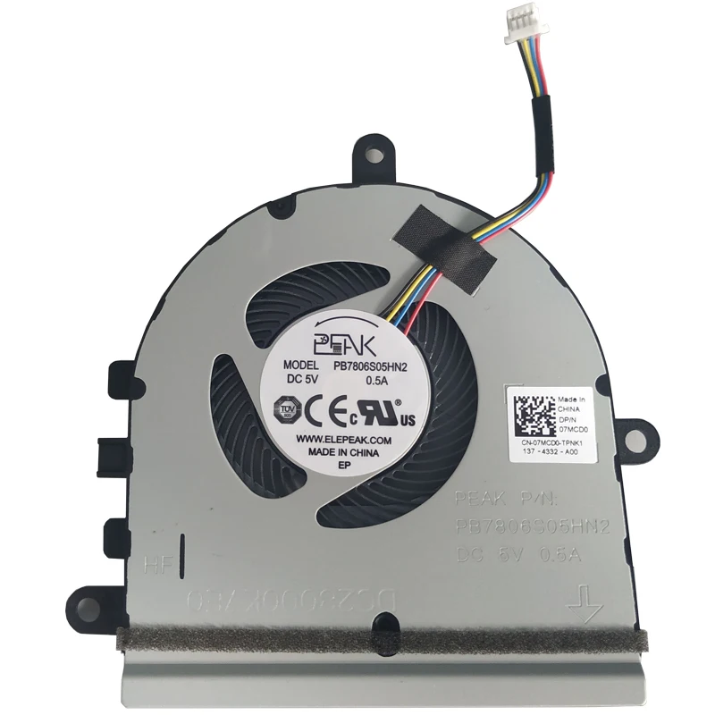 Laptop Cpu cooling fan For Dell Inspiron 5570 15-5575 15-5570 P75F SERIES Vostro 3583 3585 07MCD0 DC28000K7F0 | Компьютеры и офис