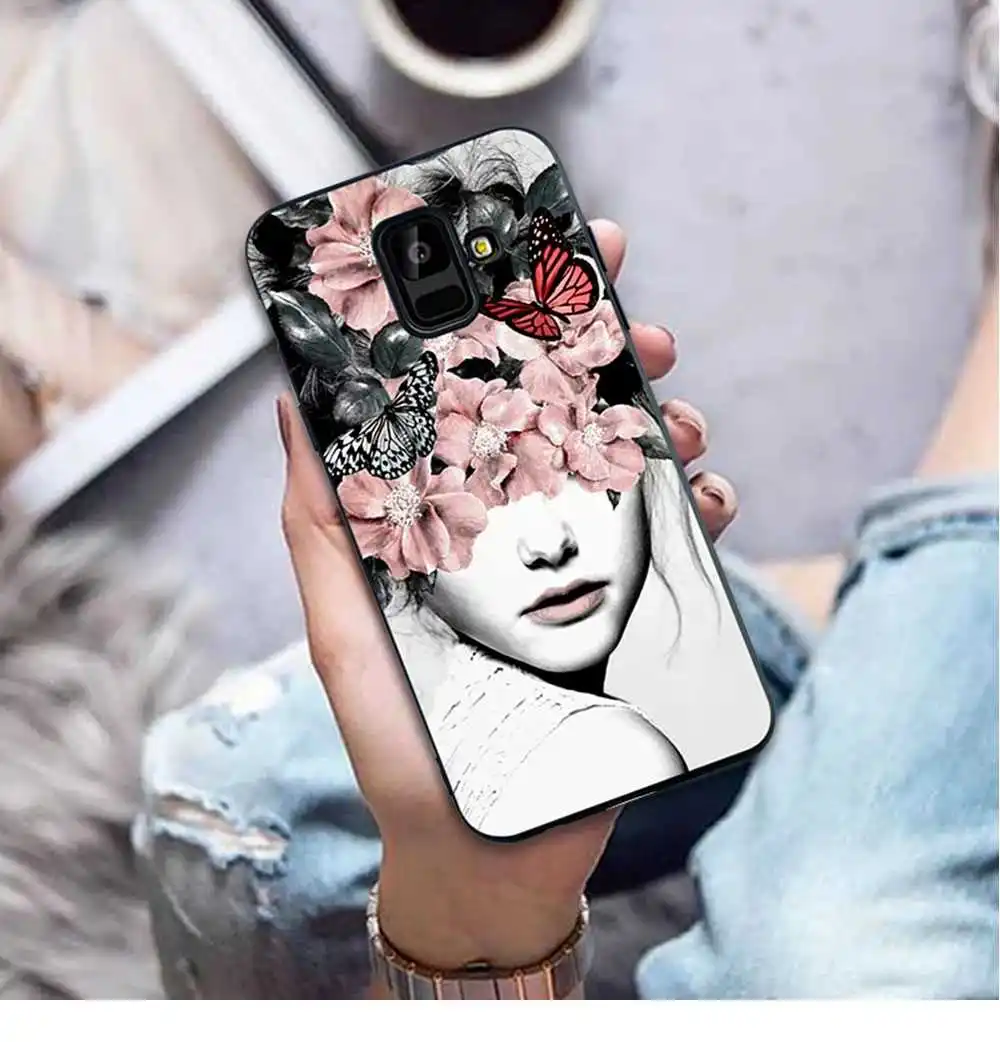 Модный мягкий ТПУ чехол с YJ узором 5," для samsung Galaxy A6 чехол для samsung Galaxy A6 Plus чехол для телефона