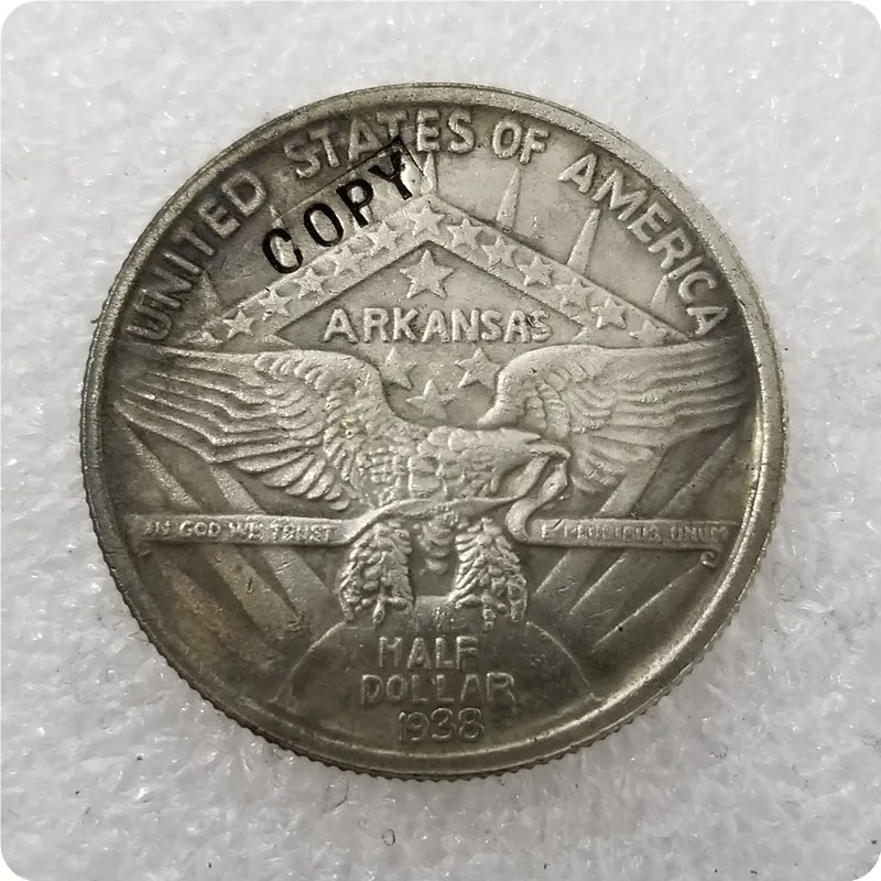 США 1935-1939 юбилейные 50 центов копии монет - Цвет: 1938