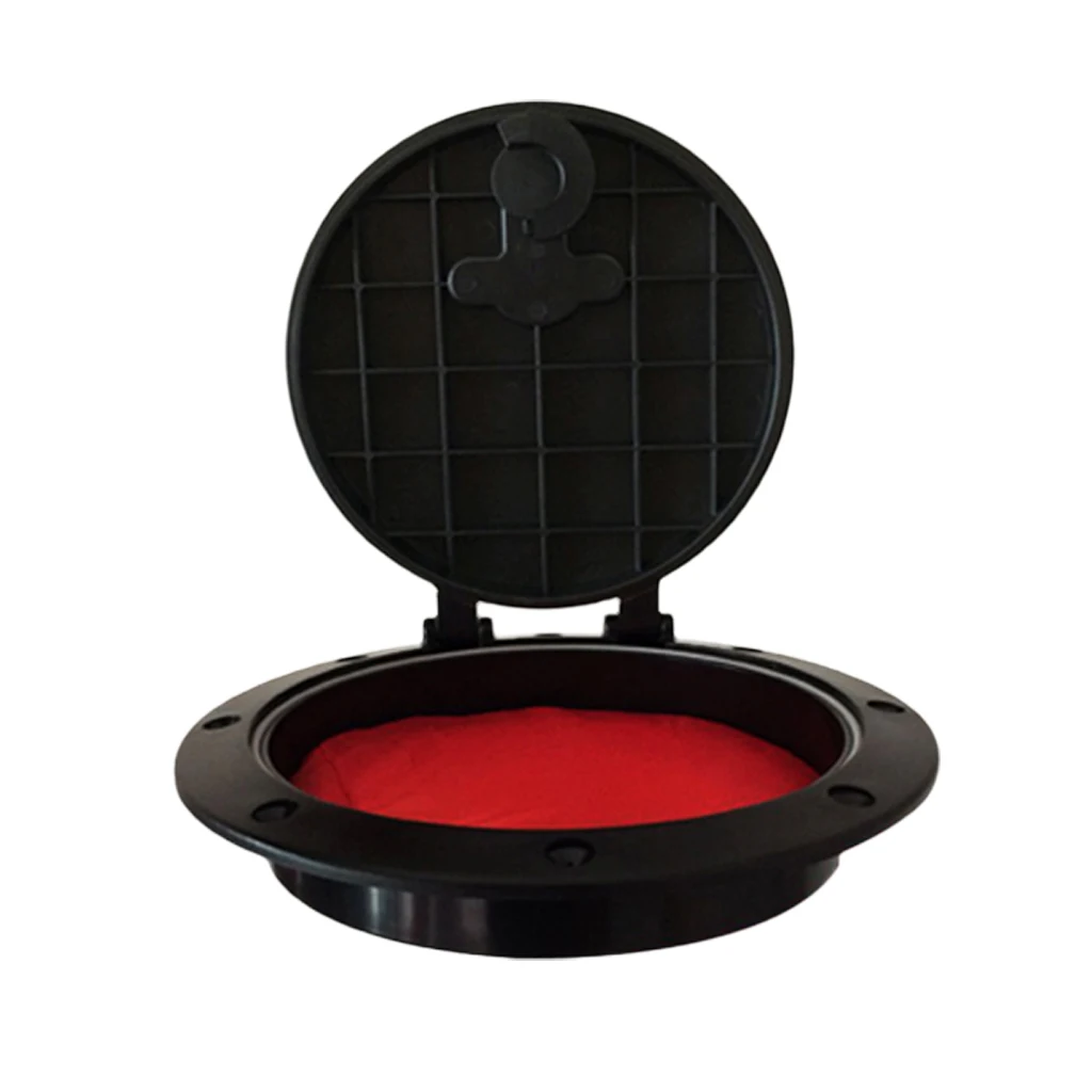 Marine Boat Kayak Deck Plate Inspection Port Hatch Cover & Red Storage Bag
