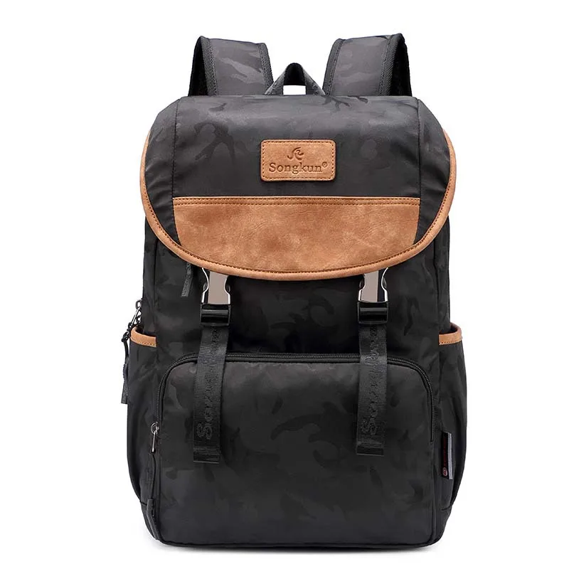 

New Style Casual Korean-style Backpack Men's Outdoor Travel Flip Casual Backpack Large Capacity Computer Bag STUDENT'S Backpack