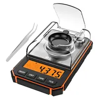0.001g Digital Scale Portable Mini Scale Precise Graduation Professional Pocket Scale Milligram 50g Calibration Weights Tweezer 1
