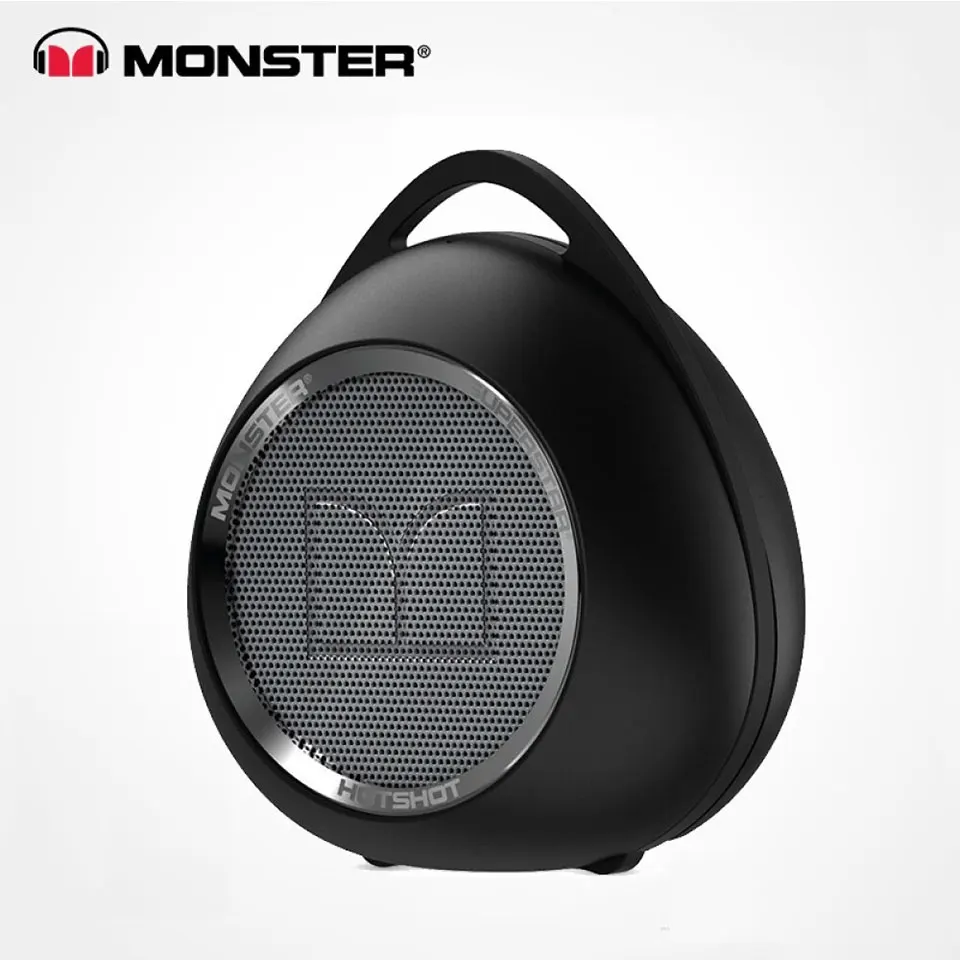 Black Беспроводной bluetooth-динамик Monster SuperStar HotShot, водонепроницаемый автомобильный мини портативный динамик с микрофоном, звуковая музыка с глубокими басами - Цвет: Black