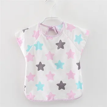 

High Quality Unisex Infant Toddler Baby Sleeveless Smock Feeding Accessories Waterproof Cartoon Long Sleeved Bib Cloths Kids