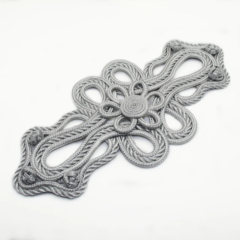 

1 piece Handmade lace hand-woven ribbon silver Collar , military uniforms, dresses, dance clothes, decorative lace,CH8049