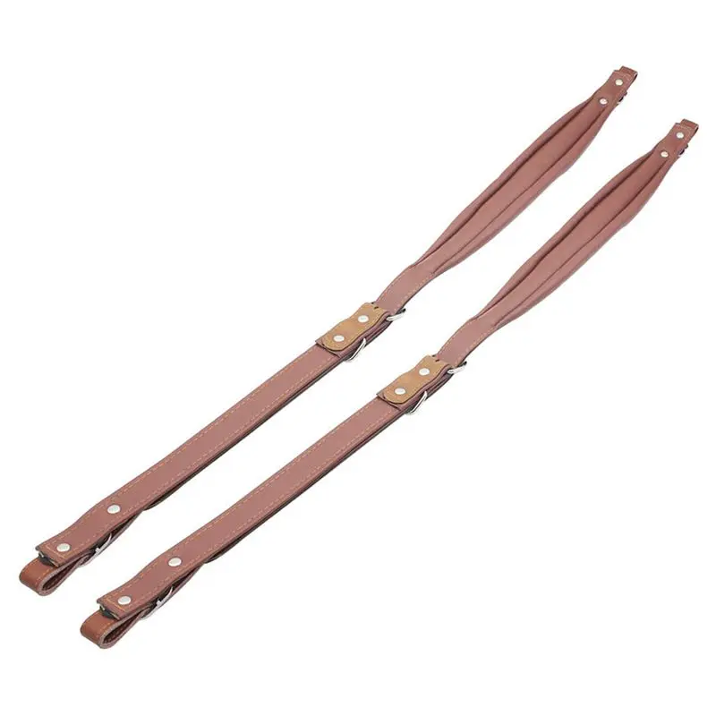 

2 Pcs Adjustable Synthetic Leather Accordion Shoulder Straps for 6-120 Bass Accordions Coffee Color