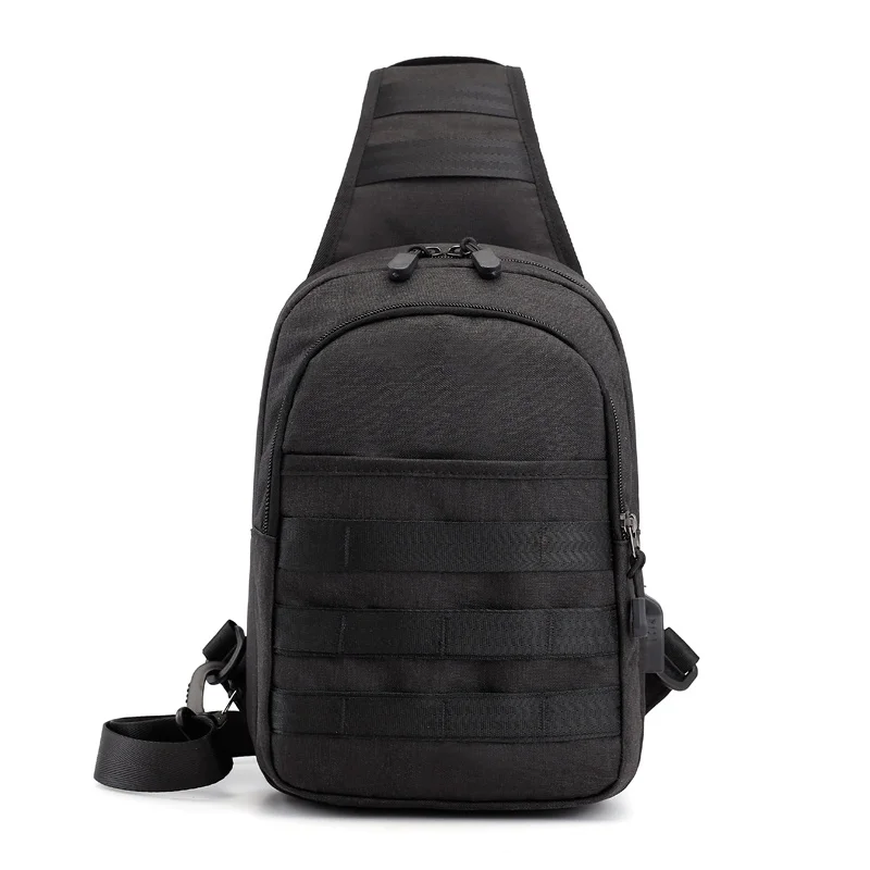 Men's new outdoor sport strap shoulder pouch horizontal chest bag