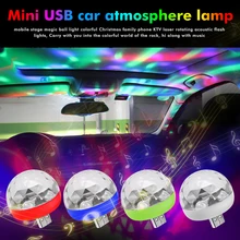 Mini usb rgb led luz de palco discoteca portátil festa da família bola mágica colorido barra luz clube lâmpada efeito estágio para o telefone móvel