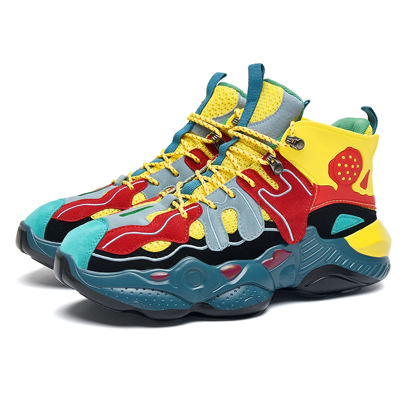 Мужские кроссовки, Баскетбольная обувь 1, ретро кроссовки 12, Баскетбольная обувь для мальчиков, ретро кроссовки 11 - Цвет: Цвет: желтый