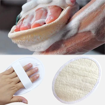 

New Durable Natural Loofah Bath Shower Sponge Body Scrubber Exfoliator Washing Pad bathroom accessories 15 x 10 cm Lightweight