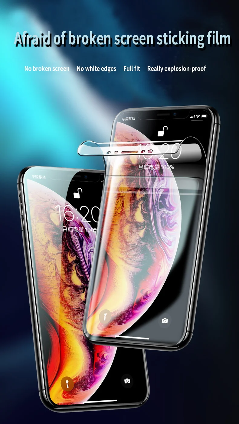 phone protector 100D Curved Hydrogel Film For iPhone 12 11 mini Pro XS Max XR X Screen Protector for iphone 5 5s SE 6 6S Plus 2020 8 7 4 4s phone screen protectors