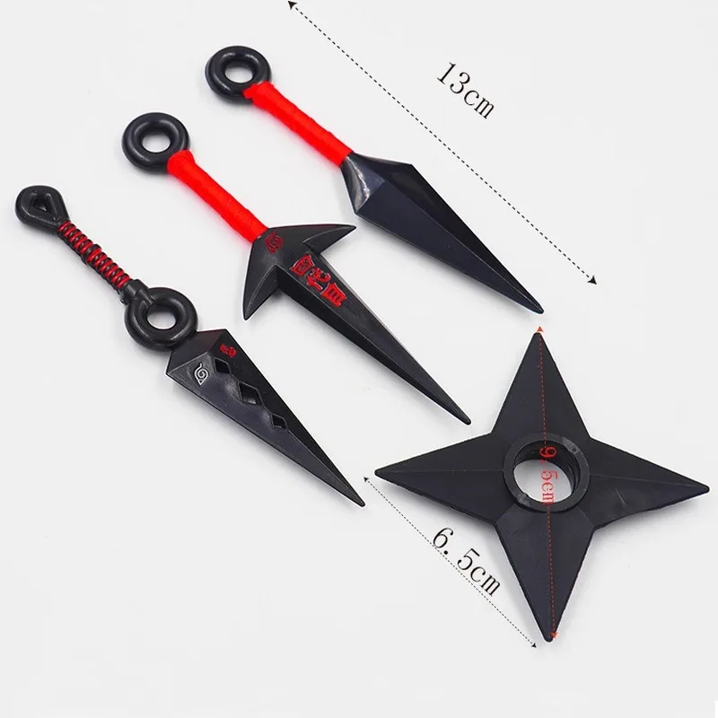 Высокое качество аниме Наруто Коноха Нинья Какаши Косплей Реквизит кунаи ножи