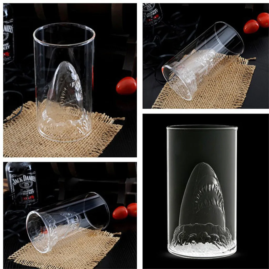 Spirits Sharks Beer Glass Red Wine Glass Double Glass Water Bar Cup 350ML Kitchen Tools Accessory Herramientas de cocina