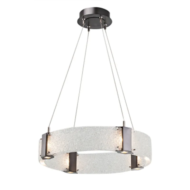 Nordic Modern Creative Stainless Steel Glass Chandelier Dining Room Bedroom Villa Hotel Hall Chandelier