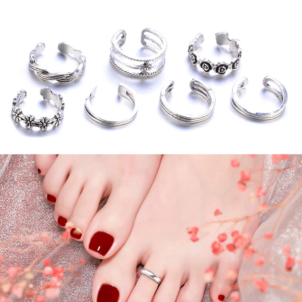 Buy SILVER SHINE Lovely Stylish Adjustable Foot Finger Ring Alloy Silver  Plated Toe Ring Online at Best Prices in India - JioMart.