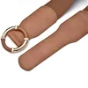 Beltox Women’s Elastic Stretch Wide Waist Belts w Wrapped Gold Circle Buckle ► Photo 3/6