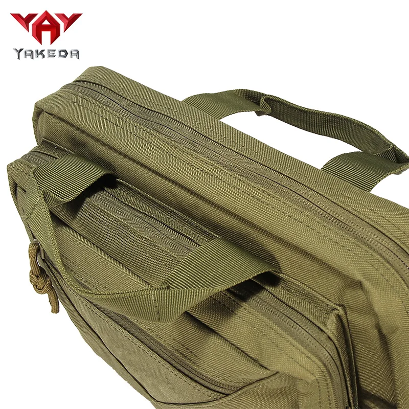 Yakeda Tactical Double Handgun Firearm Case Discreet Pistol Bag-Additional Magazine Storage Slots gun bag