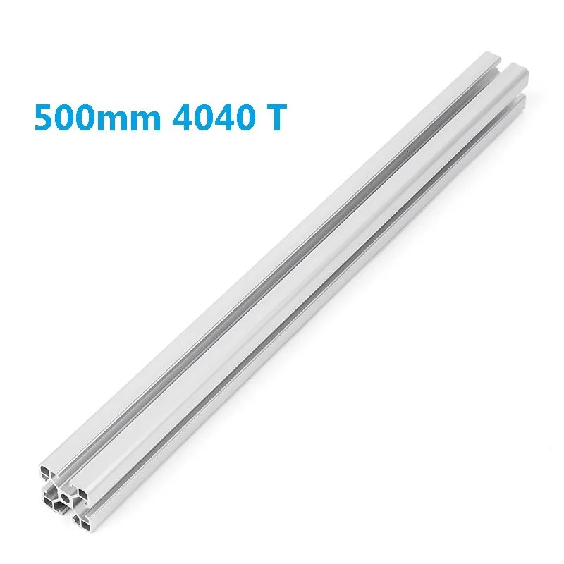 

Silver 500mm Length 4040 T Slot Aluminum Profiles Extrusion Frame For CNC 3D Printer Plasma Laser Stand Furniture