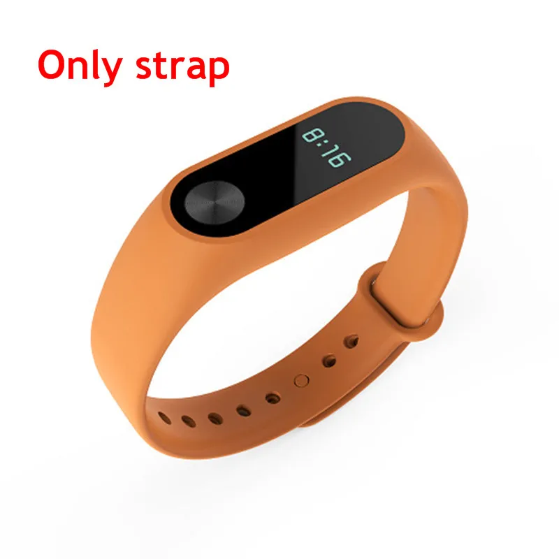 Оранжевый Смарт-часы для Xiaomi mi Band 2 Браслет ремешок mi band сменный силиконовый ремешок браслет для Xiao mi Band 2 аксессуар - Цвет: Оранжевый