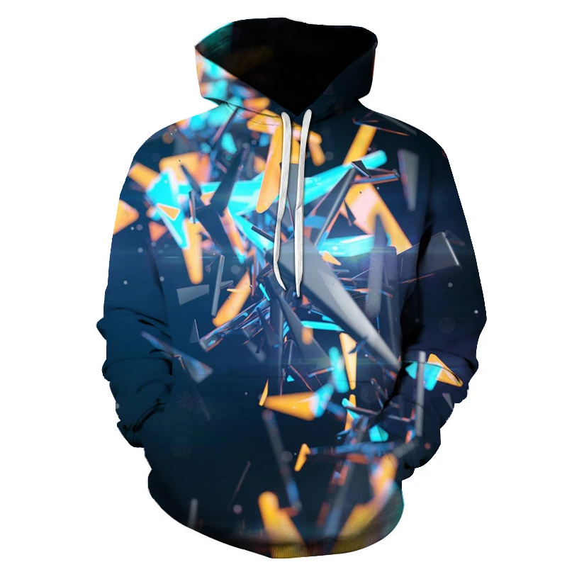 hot sale creative wall 3D digital printing hoodies men fashion trend sweatshirt couple loose hooded pullover Asian size 6XL