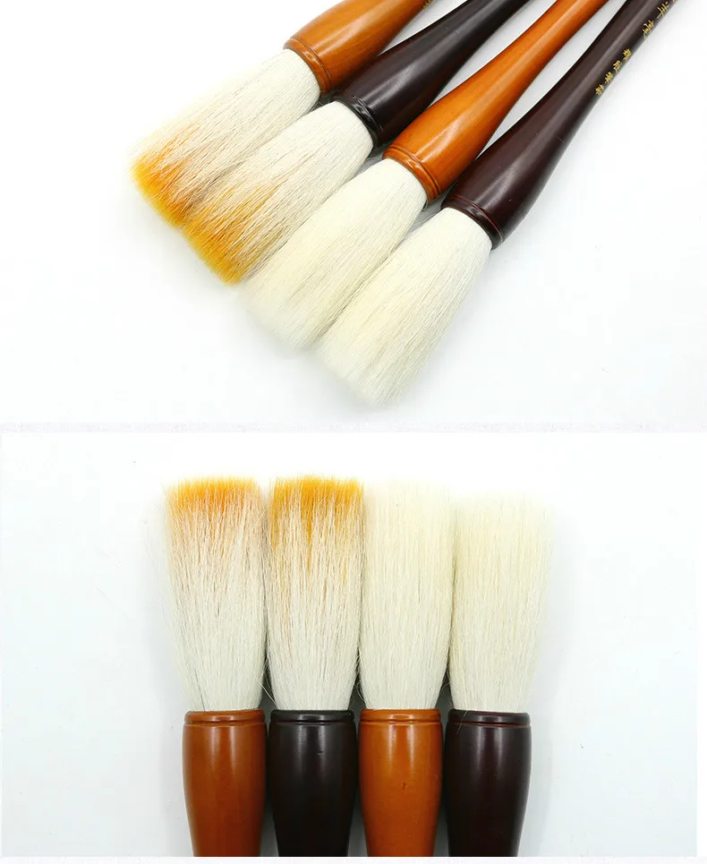 Chinese Calligraphy Brush Caligrafia Tradtional Hopper-shaped Painting Brush Pen Woolen Multiple Hair Brush Pen Tinta China
