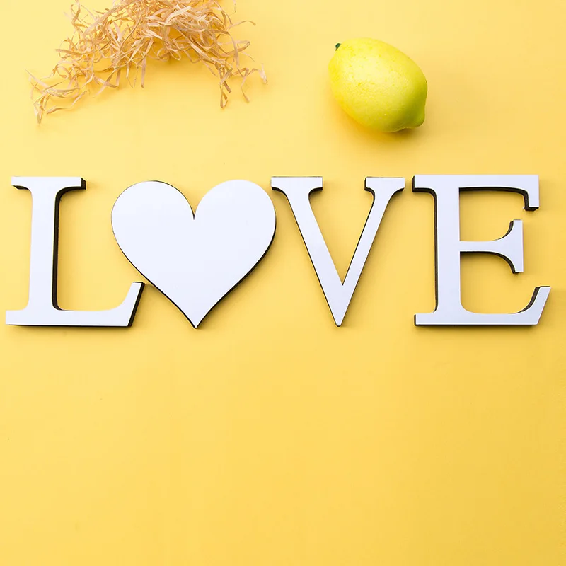 

3D White English Letters Acrylic Mirror Surface Wall Sticker Festival Party Door Room Decoration Alphabet Poster DIY Art Mural