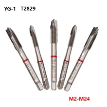Tarauds à pointe spirale YG-1 d'origine T2829 M2-M24 pour taraudage polyvalent pour acier en fonte M3 M4 M8 M10 M12 M14 M16 M18 M20 CNC