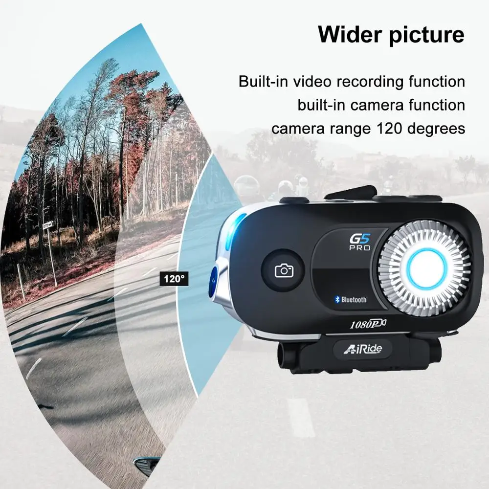 Original G5 Pro Motorcycle Waterproof Intercom 1080P Videa WiFi Recorder Camera Moto Bluetooth Helmet Headset Group BT Intercom Original G5 Pro Motorcycle Waterproof Intercom 1080P Videa WiFi Recorder Camera Moto Bluetooth Helmet Headset Group BT Intercom