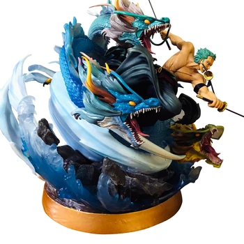 

One Piece GK Action Figure Zoro Three Sword Style KO BP Studio Dragon tornado Anime Model 50cm Statue Collection Toy Figma