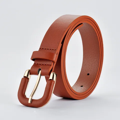 Arrival Female Belt Brown Leather Buckle Retro Casual Decorative Belt All-match Decoration for Women Luxury