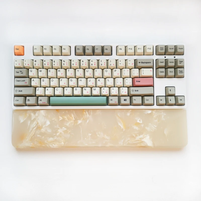 Resto para o Jogo Suporte de Pulso Kashcy Solidificado Resina Apollo Amarelo Palma Ergonômico Teclado Mecânico Almofada 60 87 104 108 Teclas - Imagem 3