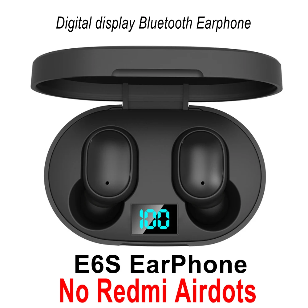 Новинка Xiaomi Redmi Airdots Беспроводные Bluetooth 5,0 наушники DSP активная шумоподавление гарнитура с микрофоном наушники - Цвет: E6S