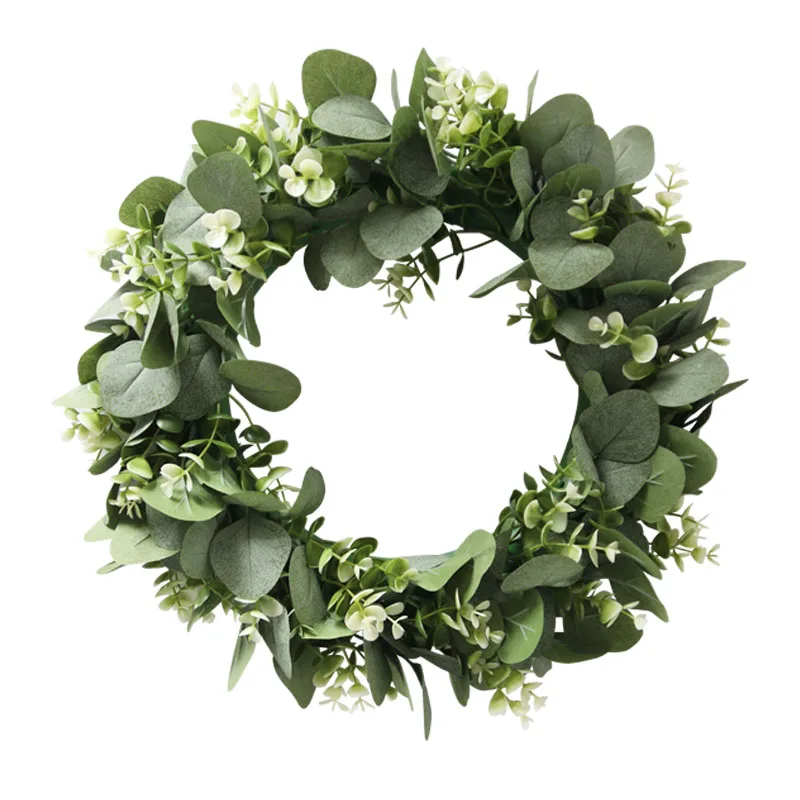 

✅Eucalyptus Wreath Artificial Plants Background Wall Window Decorative Wedding Party Supplies Gifts DIY Christmas Home Decor