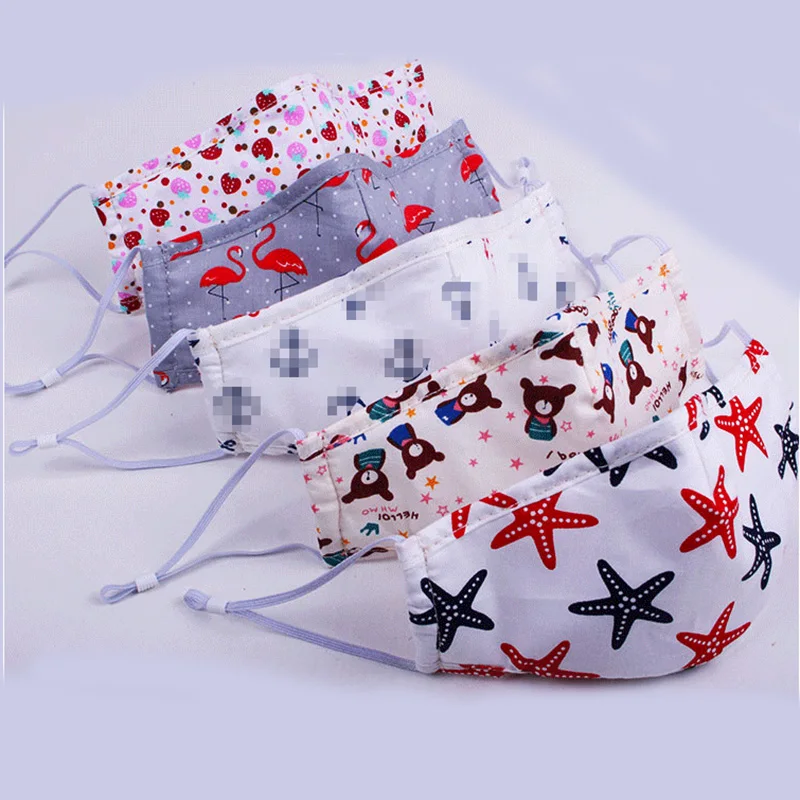 4pcs Washable Reusable Mouth Face Mask Anti PM2.5 Dust Mouth Mask With 8pcs Activated Carbon Filter Fabric Cotton Face